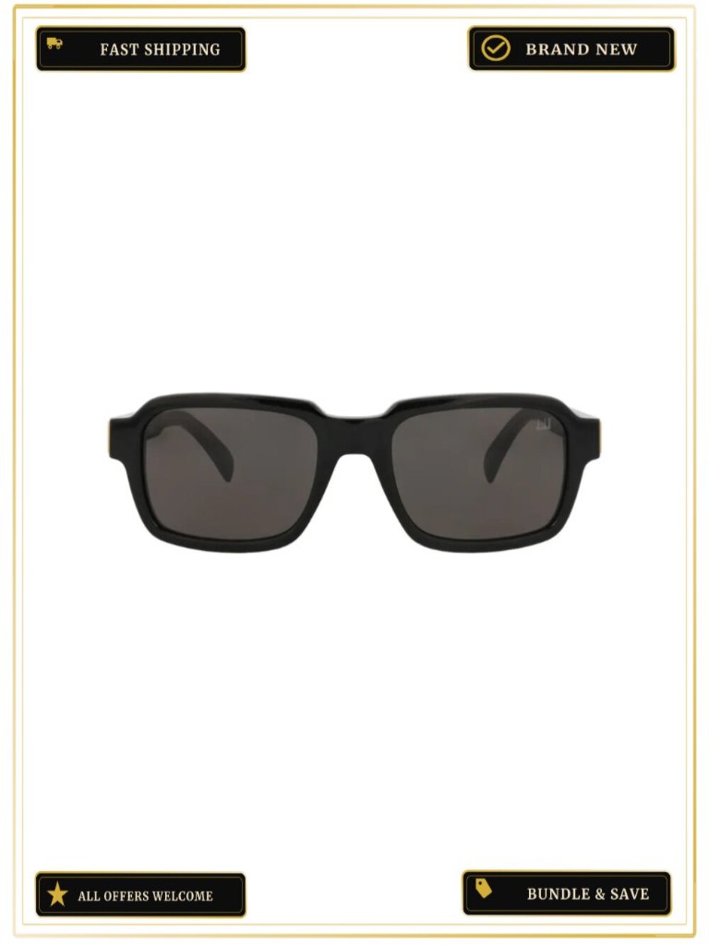 Square-Frame Recycled Acetate Sunglasses
